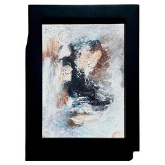 Vintage Boho Miniature Painting in Wood Frame