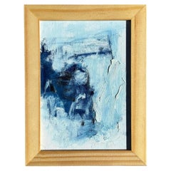 Vintage Boho Miniature Painting in Wood Frame