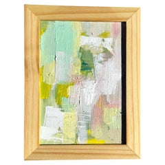 Vintage Boho Miniature Painting in Wood Frame