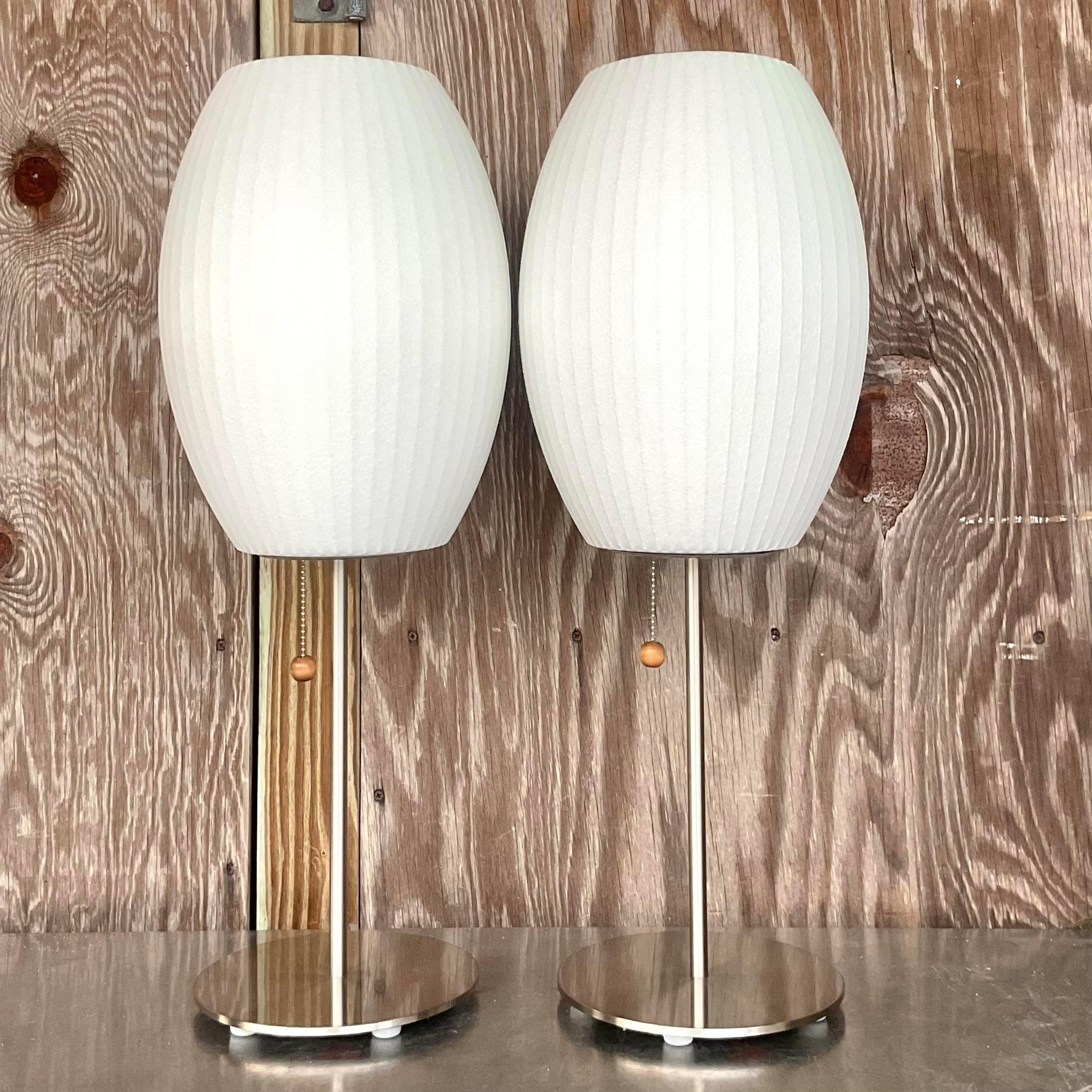 American Vintage Boho Modernica Bubble Lamps After George Nelson For Sale