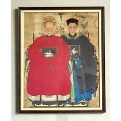 Vintage Boho Monumental 19th Century Ancestor Portrait