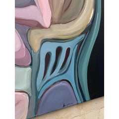 Vintage Monumental Abstract Expressionism Original Oil on Canvas Signed & Dated