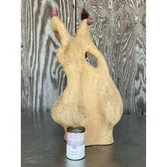 Vintage Boho Monumental Abstract Studio Pottery Vase