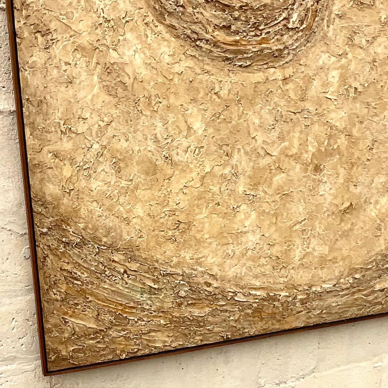 20th Century Vintage Boho Monumental Abstract Swirl Painting For Sale