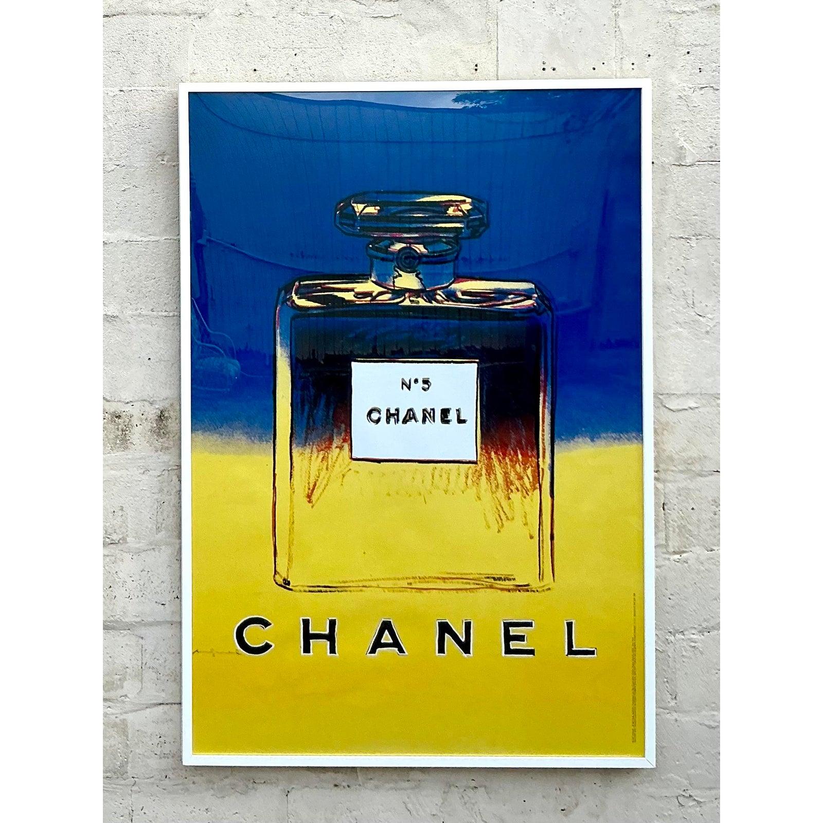Americano Poster pubblicitario di Chanel d'epoca Boho Monumentale di Andy Warhol in vendita