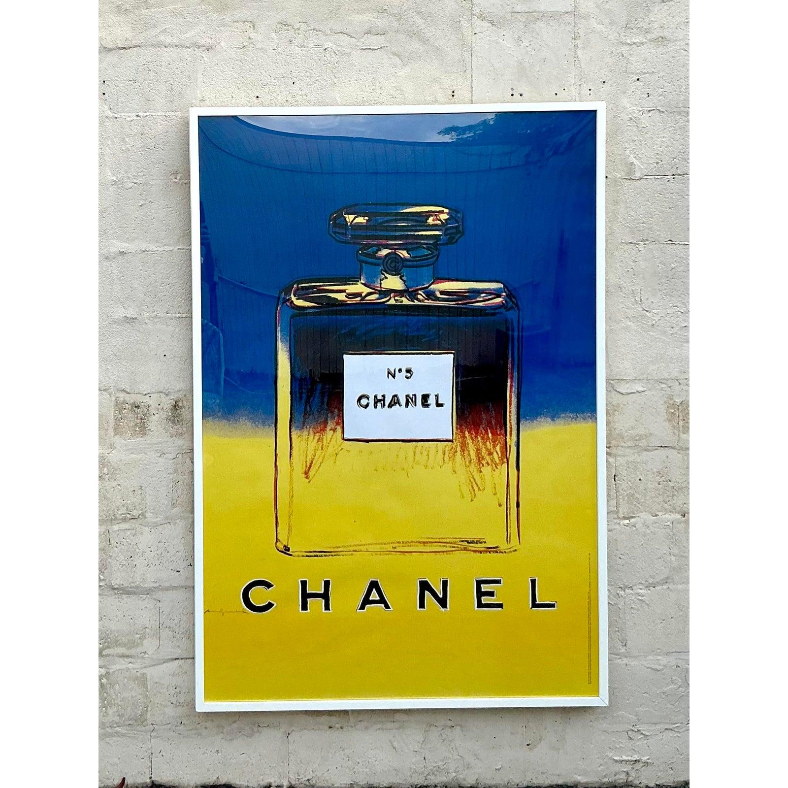 Poster pubblicitario di Chanel d'epoca Boho Monumentale di Andy Warhol In condizioni buone in vendita a West Palm Beach, FL