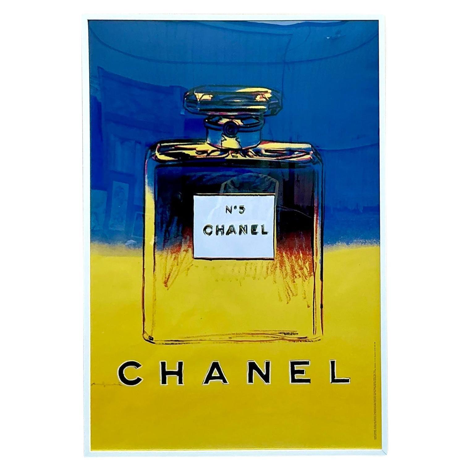 Vintage Boho Monumentales Andy Warhol Chanel-Werbeplakat, Vintage