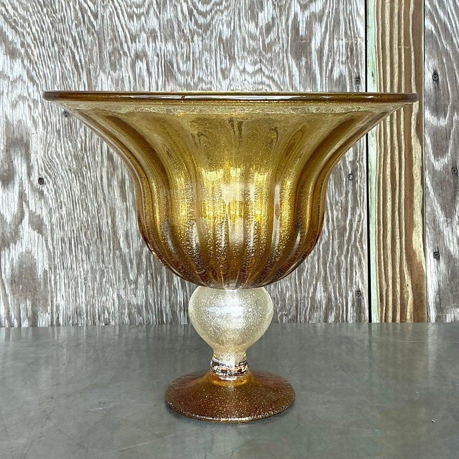 Mid-Century moderno Ciotola monumentale in vetro d'epoca Boho in vendita