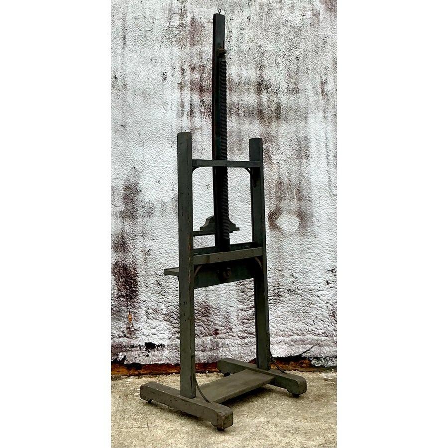 Vintage Boho Monumental Artist Easel For Sale 1