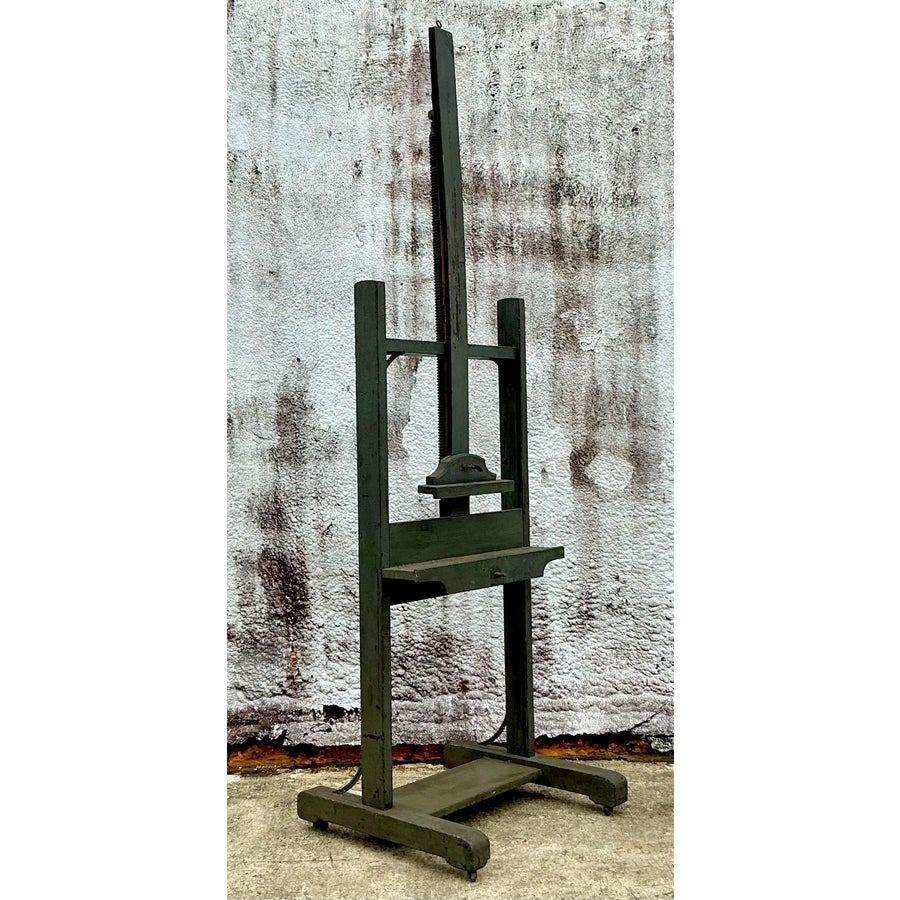 Vintage Boho Monumental Artist Easel For Sale 2