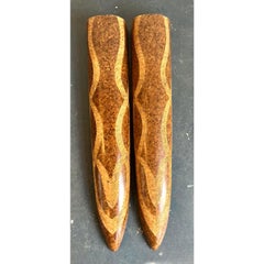 Vintage Boho Monumental Coconut Shell Sconce - A Pair