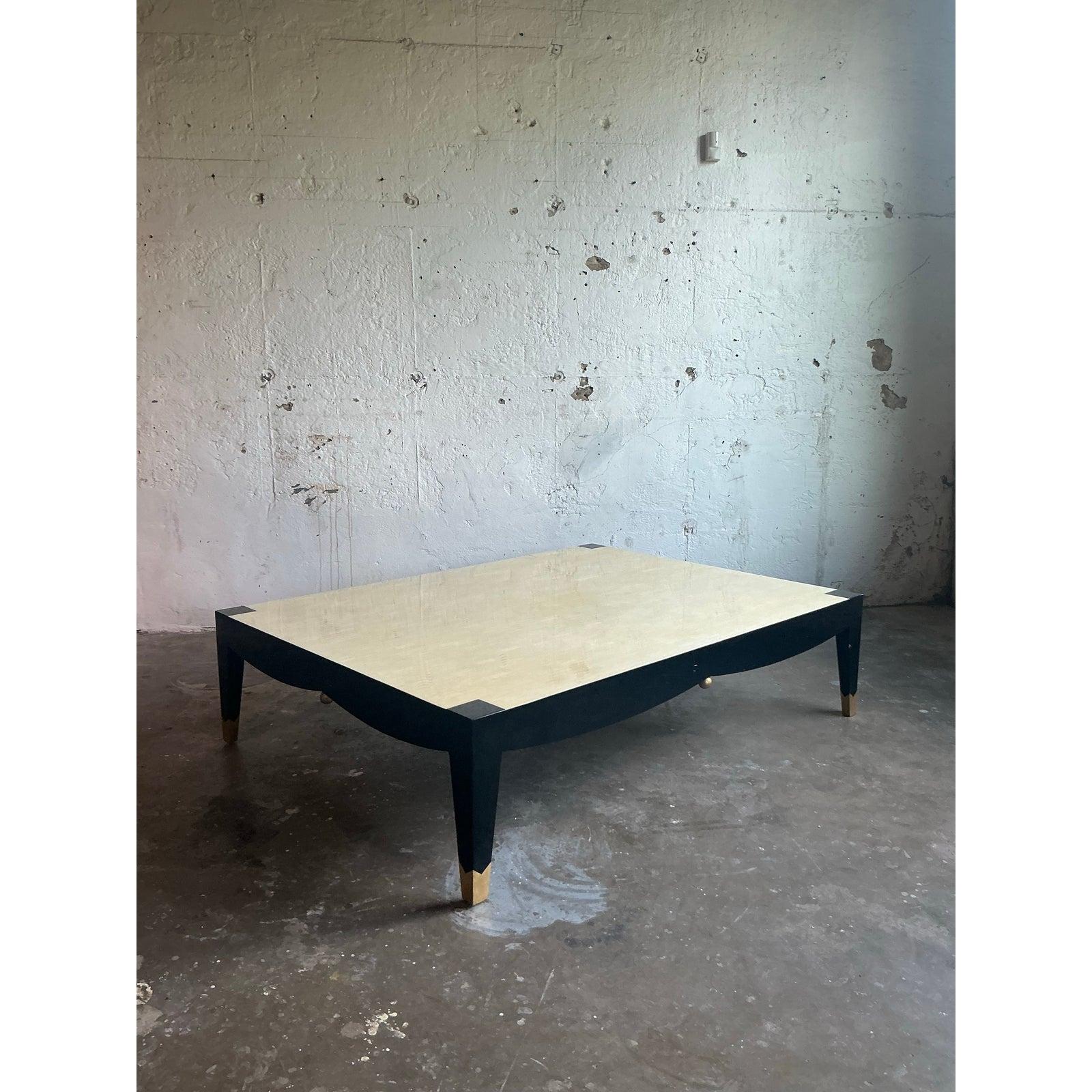 Mesa de centro vintage boho monumental Enrique Garcel de hueso en venta 4