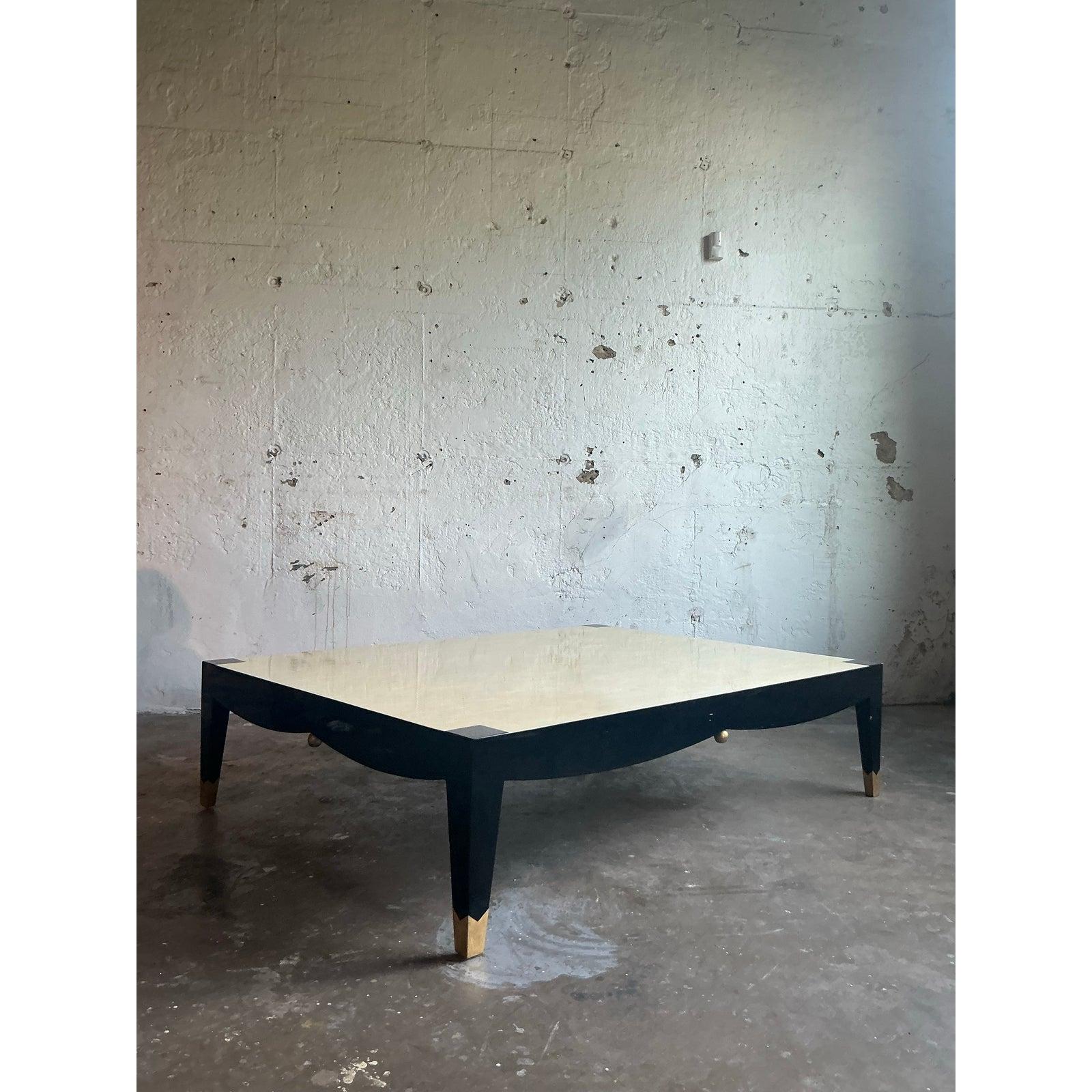 Mesa de centro vintage boho monumental Enrique Garcel de hueso en venta 5