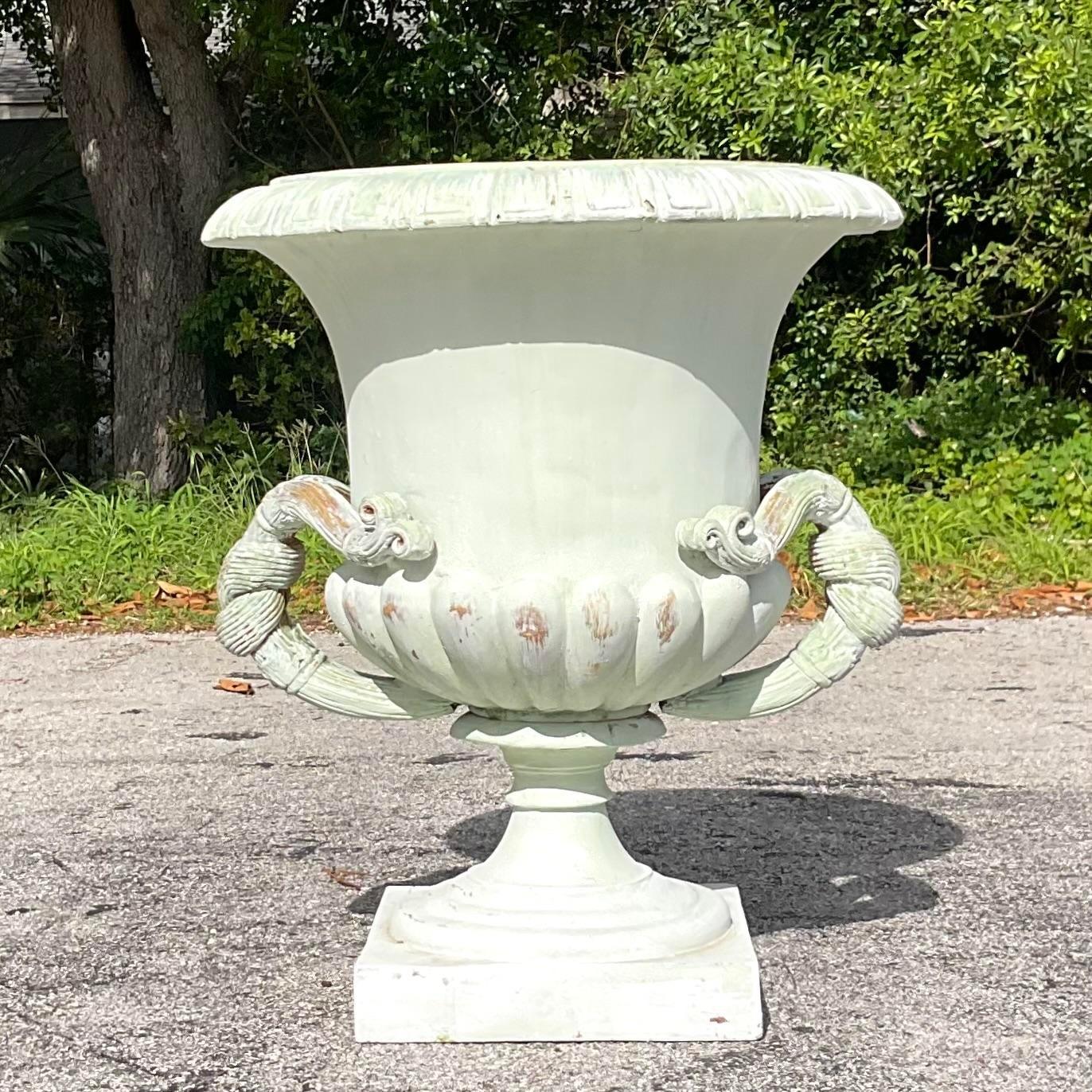Vintage Boho Monumental Fiberglass Urn For Sale 1