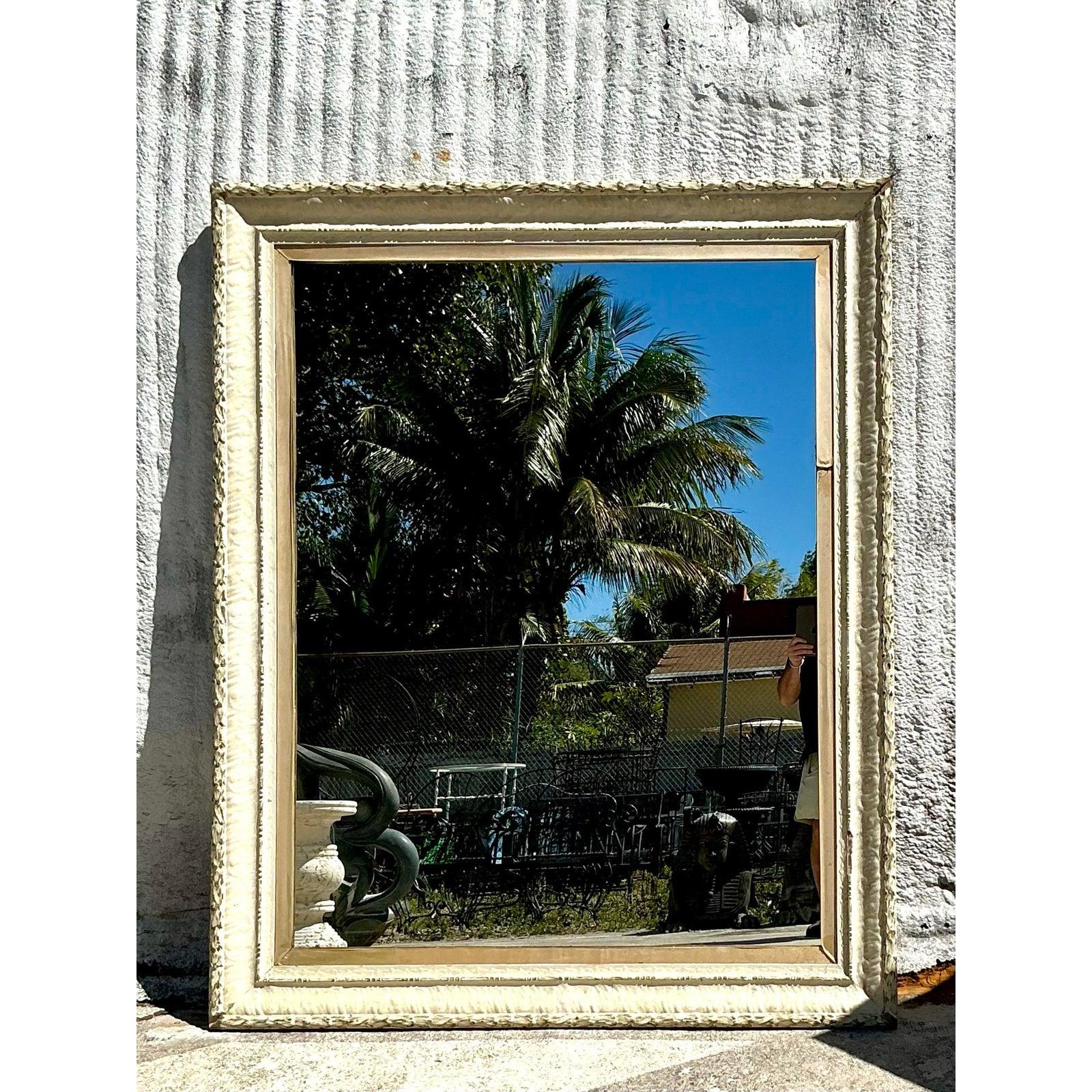Miroir monumental Boho vintage en vente 3
