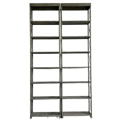 Vintage Boho Monumental Industrial Etagere - A Pair