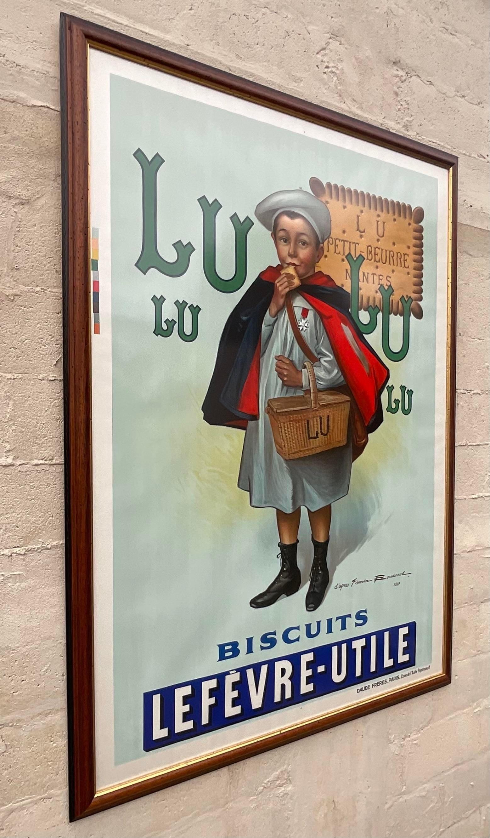 Vintage Boho Monumental LuLu Le Petite Ecolier Lithograph Poster For Sale 2