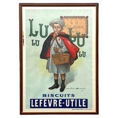 Vintage Boho Monumental LuLu Le Petite Ecolier Lithograph Poster