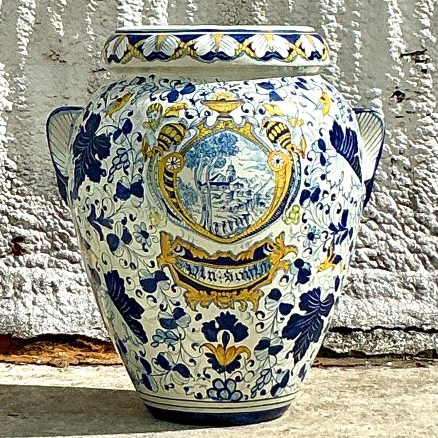 italien Urne monumentale Boho Caffagiolo en terre cuite en vente