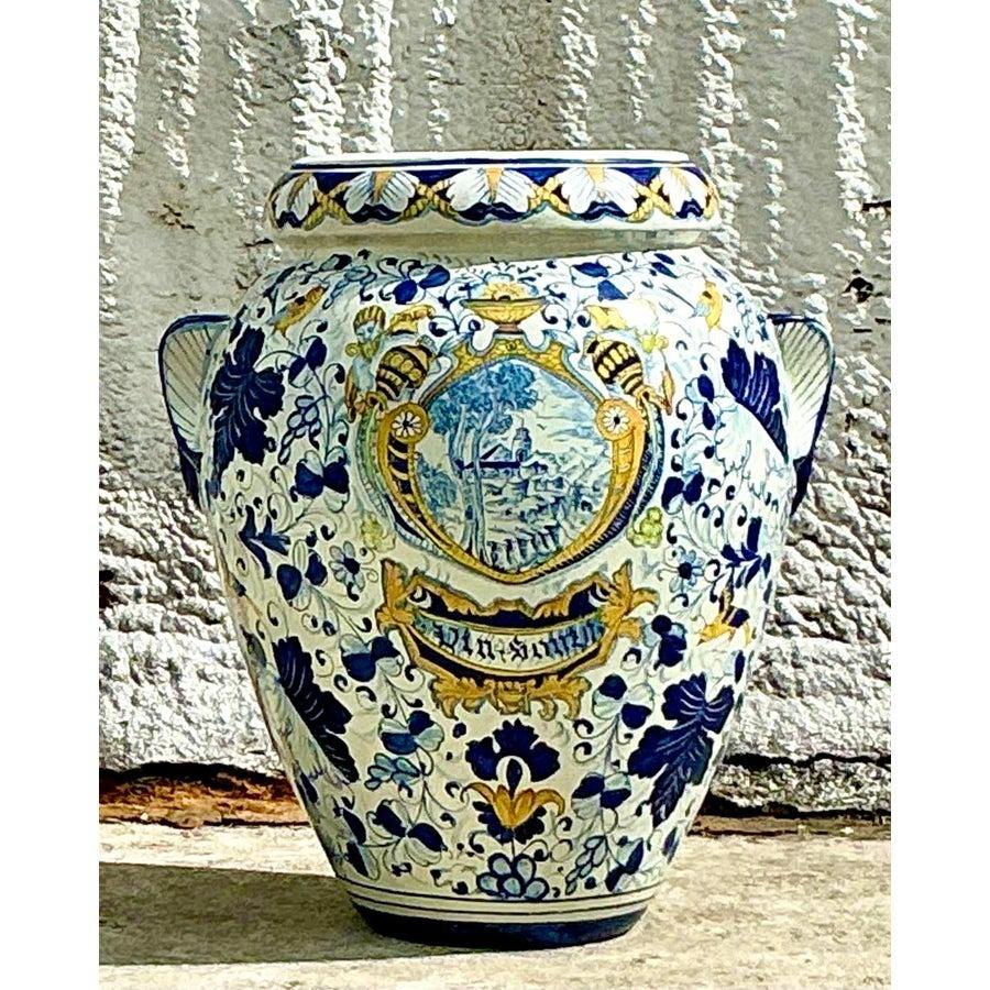 Urne monumentale Boho Caffagiolo en terre cuite en vente 3
