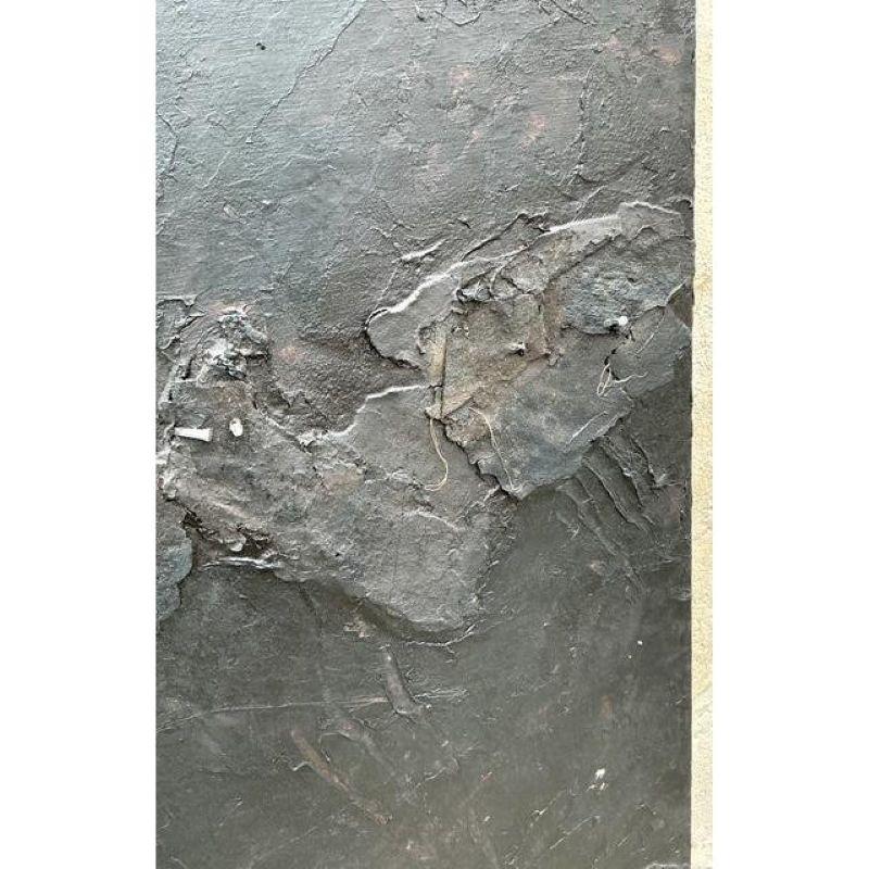 Vintage Boho Monumental Mixed Media Abstract Oil on Canvas (20. Jahrhundert) im Angebot