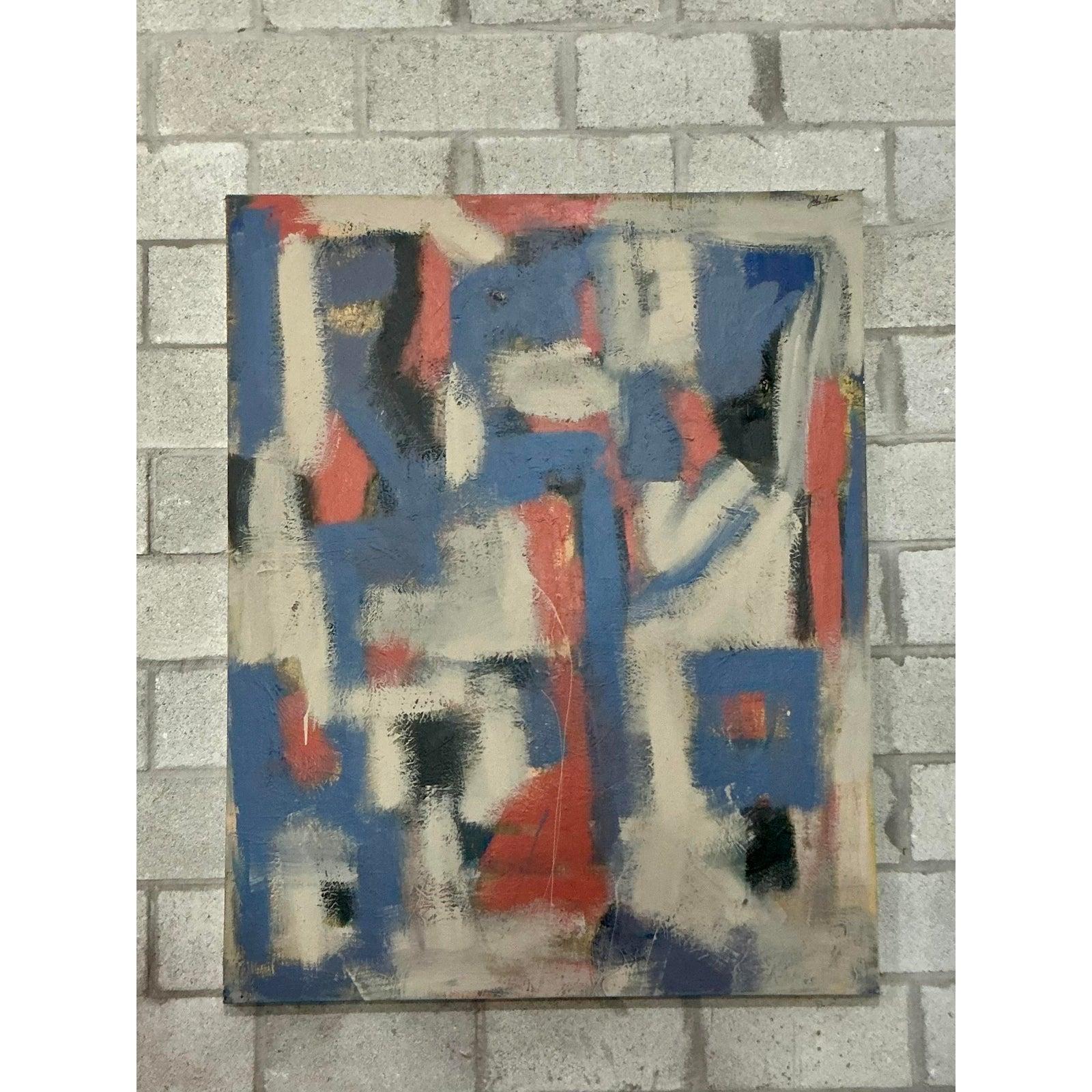 XXIe siècle et contemporain Huile sur toile abstraite originale de style Boho Monumental en vente