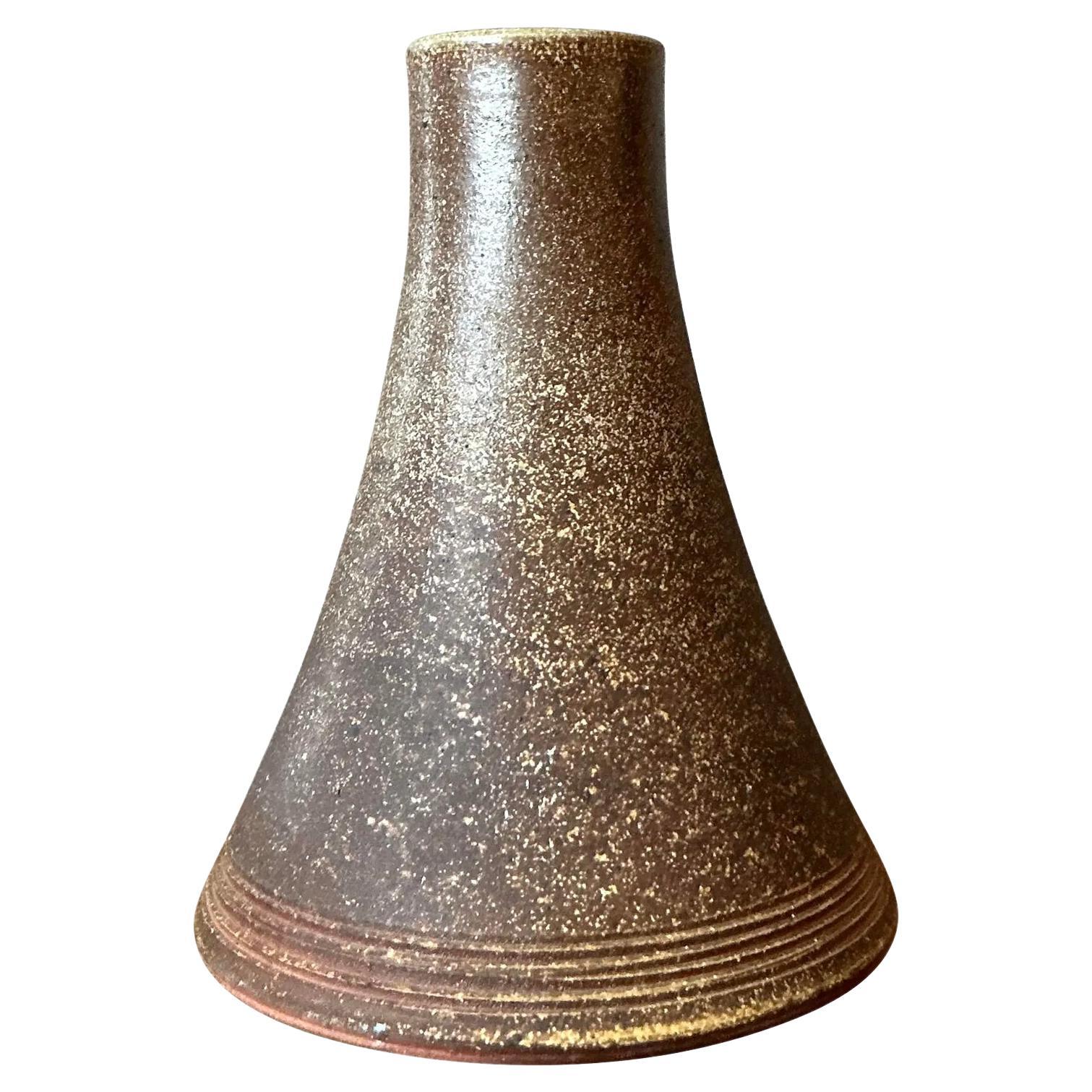 Jarrón Vintage Boho Monumental Original Studio Pottery