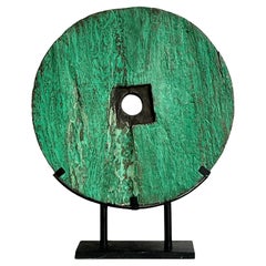 Vintage Boho Monumental Reclaimed Wood Disc