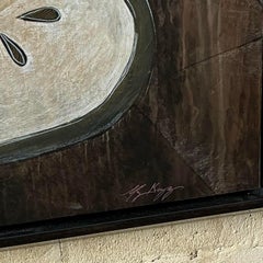 Vintage Boho Monumental Still Life Painting on Canvas