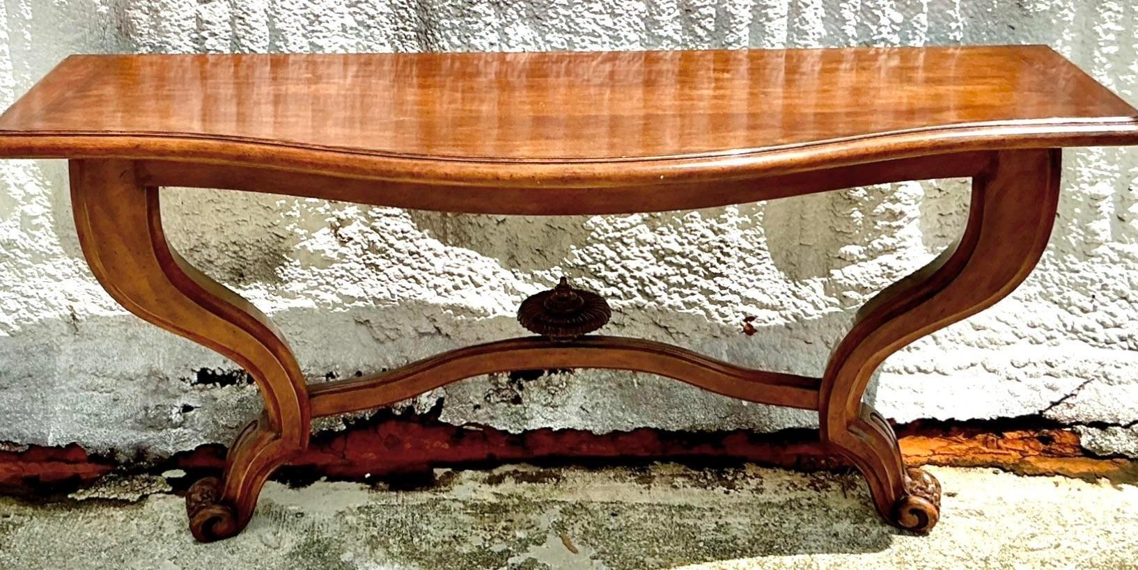 20th Century Vintage Boho Monumental Wall Mount Console Table For Sale