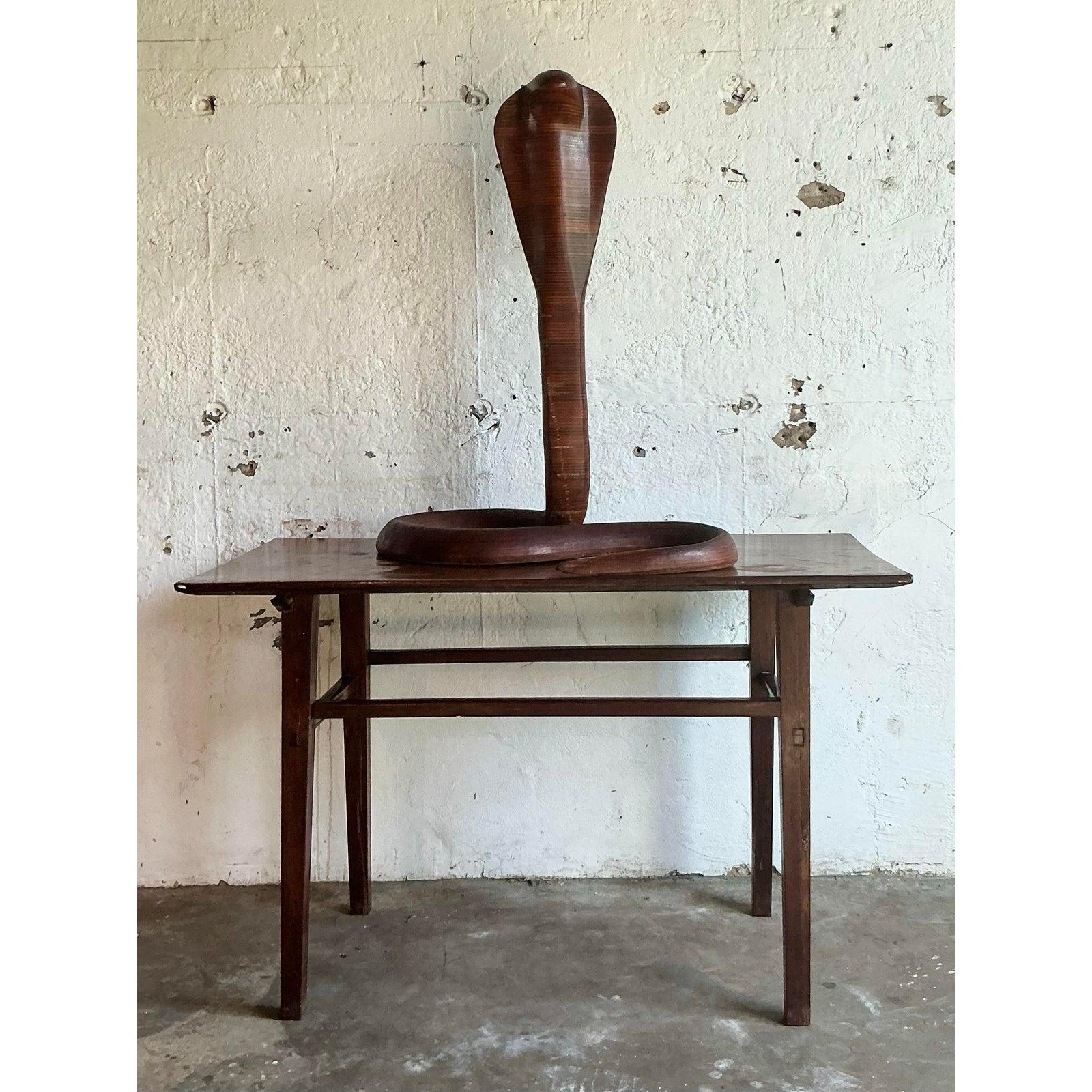 Cobra monumentale in legno vintage Boho In condizioni buone in vendita a West Palm Beach, FL