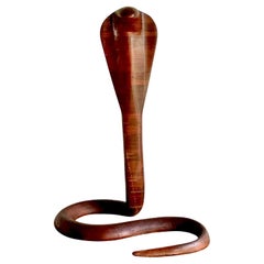 Vintage Boho Monumental Wood Cobra