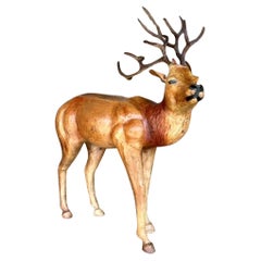 Buck monumentale vintage in pelle intrecciata Boho