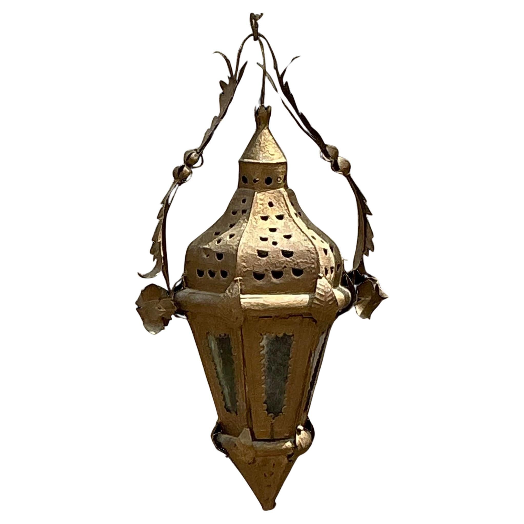 Vintage Boho Moorish Lantern After Addison Mizner