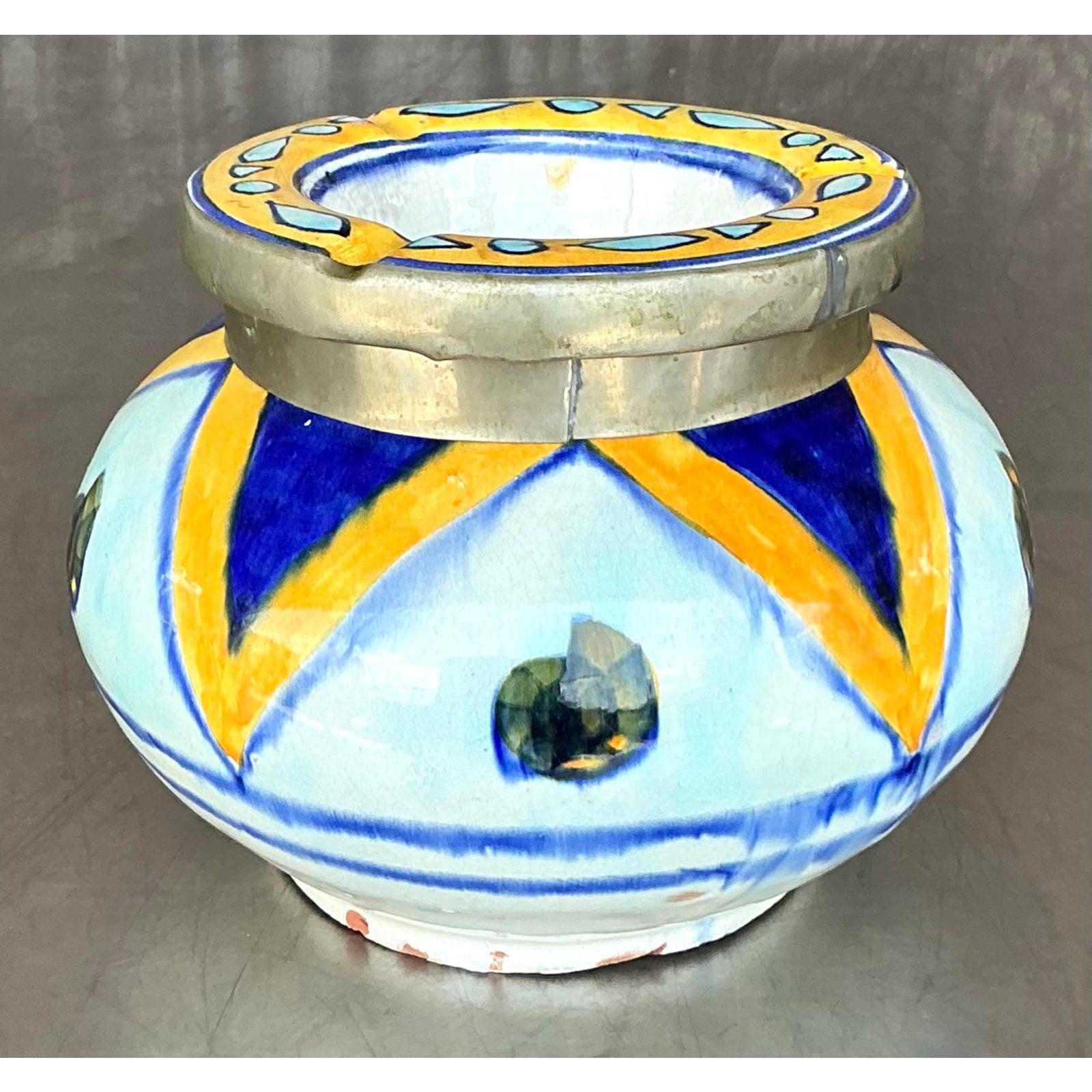 Vintage Boho Moroccan Ashtray For Sale 5