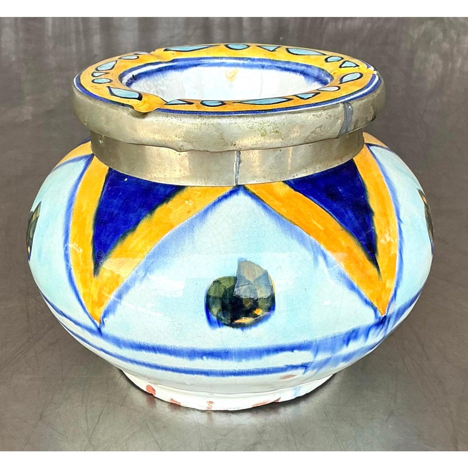 Vintage Boho Moroccan Ashtray For Sale 2
