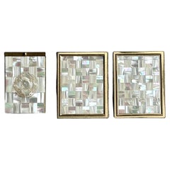 Vintage Boho Mother of Pearl Compacts- Set of 3