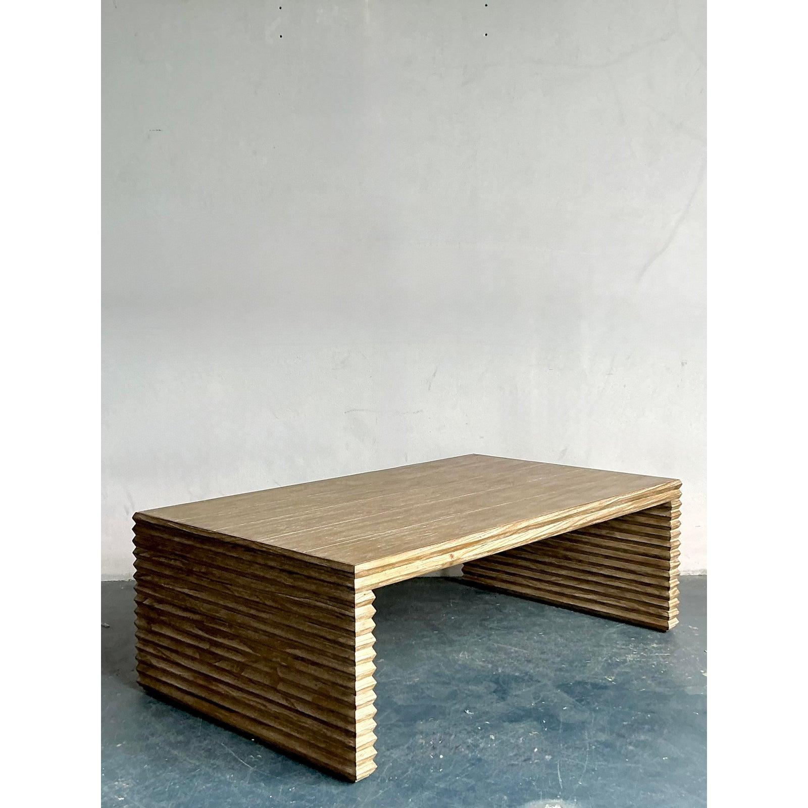 Vintage Boho Mr Brown London “Belmont” Coffee Table For Sale 3