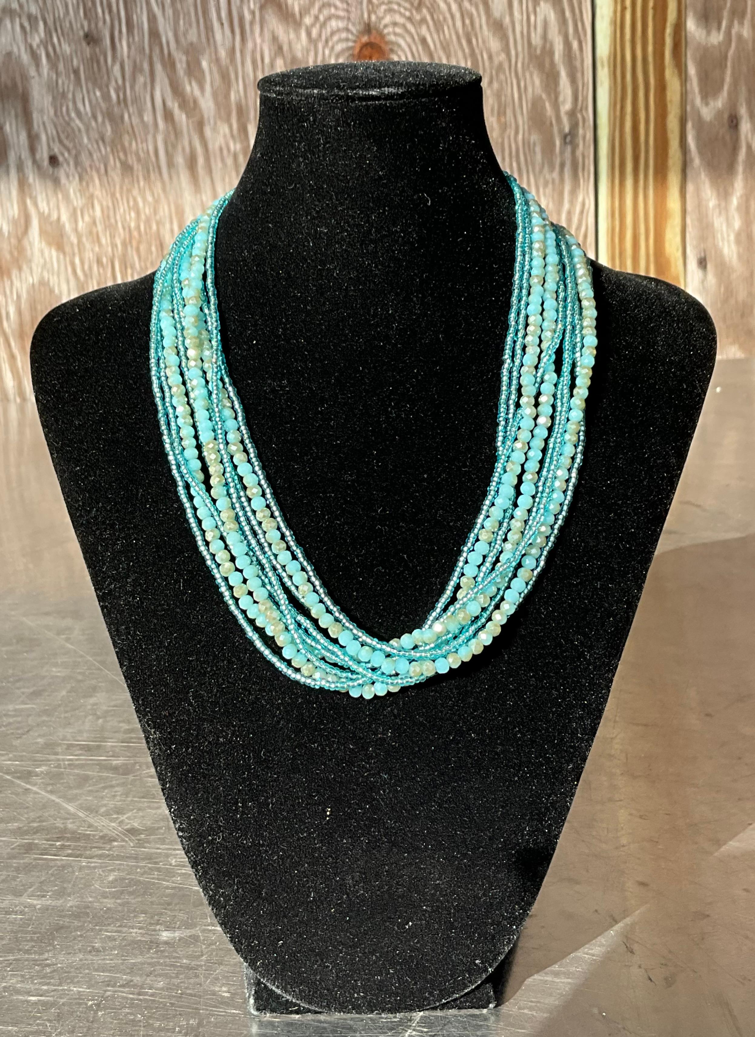 da uomo o donna Collana di perline a più fili in stile boho vintage in vendita