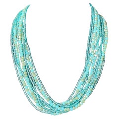 Vintage Boho Multi Strand Beaded Necklace