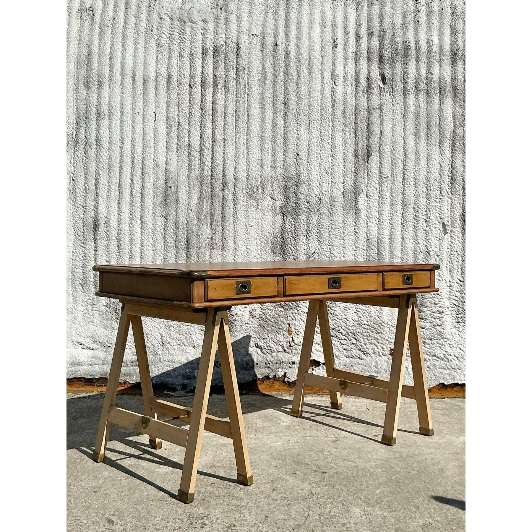 XX secolo Vintage Boho Nautico per la scrivania Campaigner di Lexington in vendita