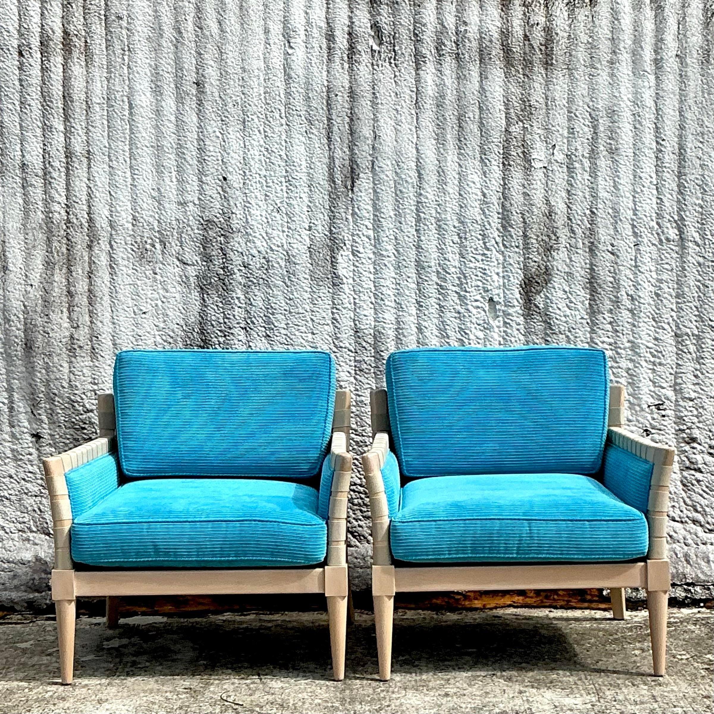 Vintage Boho Niedermaier Woven Strap Lounge Chairs - a Pair For Sale 3