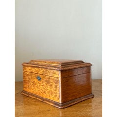 Vintage Boho Oak Lidded Box