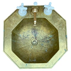 Evier Vintage Boho Octagon Hammered Brass