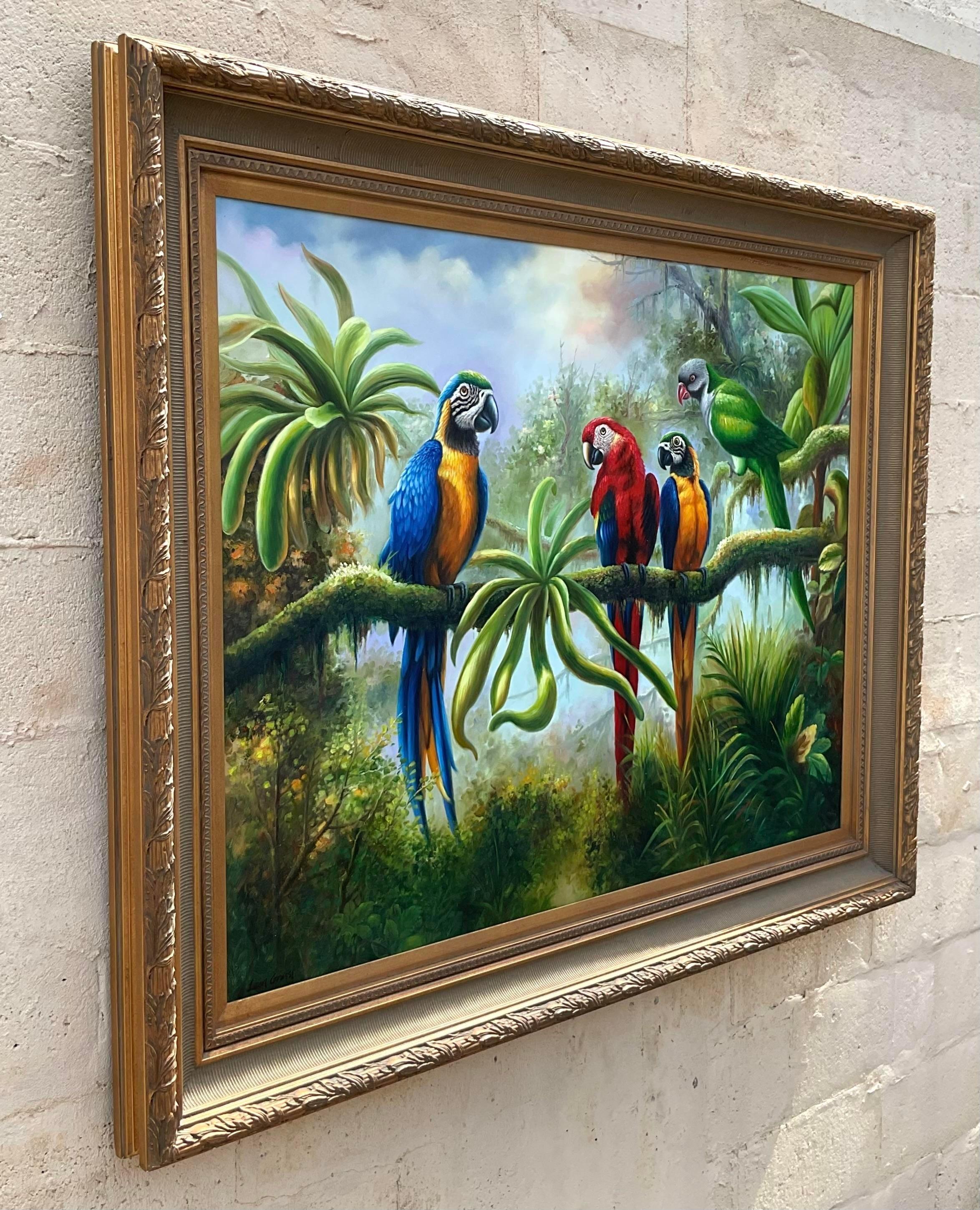 Vintage Boho Oil Painting on Canvas 1