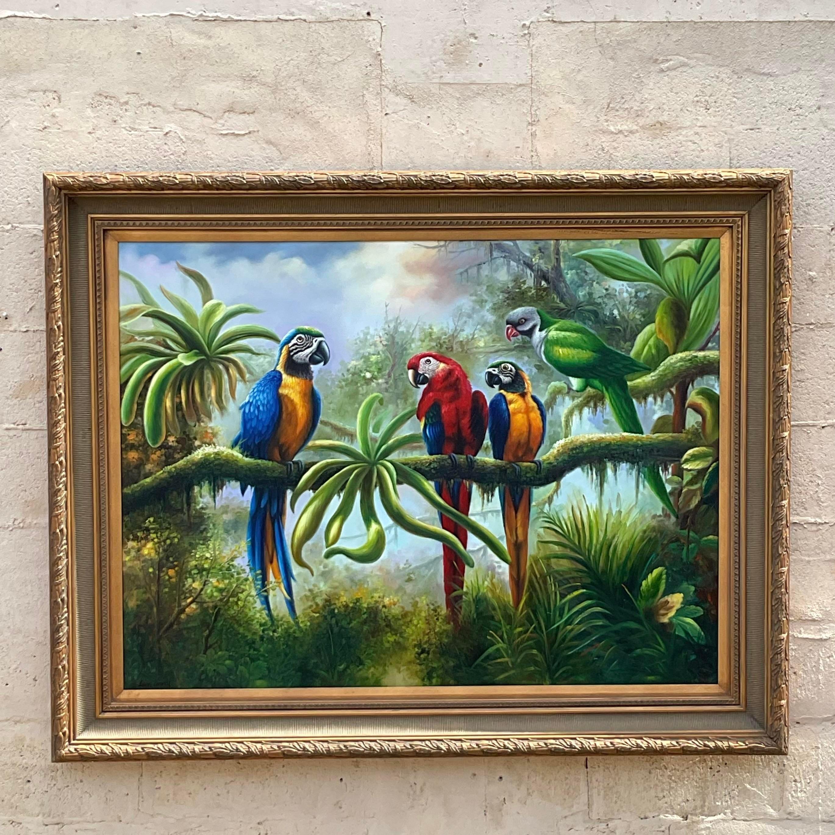 Vintage Boho Oil Painting on Canvas 2