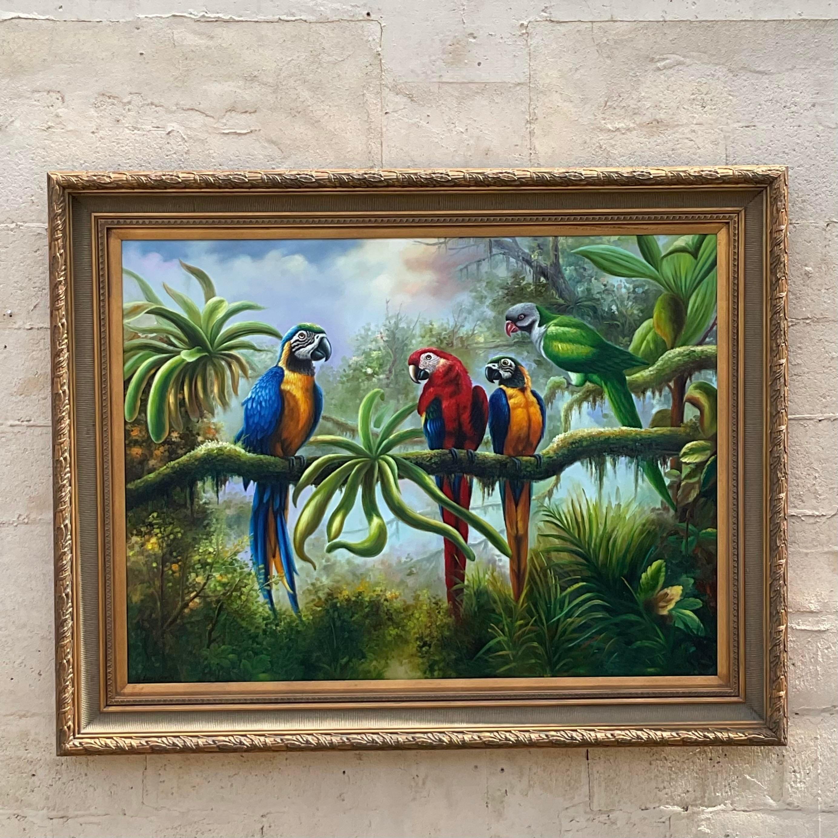 Vintage Boho Oil Painting on Canvas 3