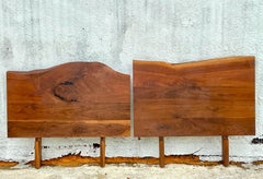 Vintage Boho Organic Plank Twin Headboards - Set of 2