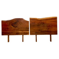 Vintage Boho Organic Plank Twin Headboards - Set of 2
