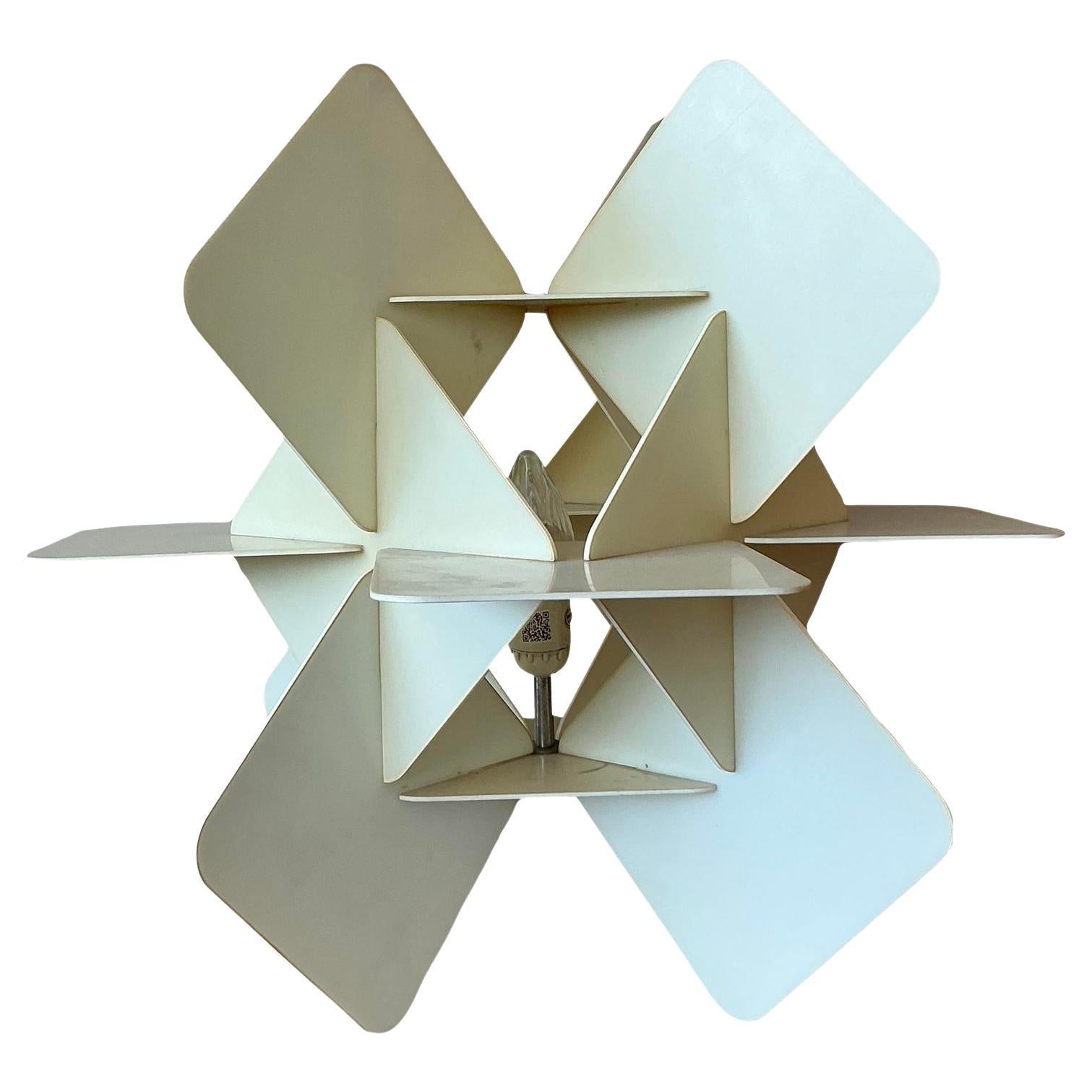 Vintage Boho Origami Resin Table Lamp For Sale